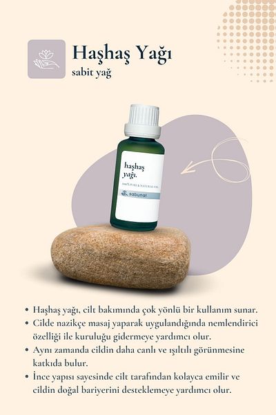 sabunal Poppy Oil 30 ml - Moisturizing Skin Care