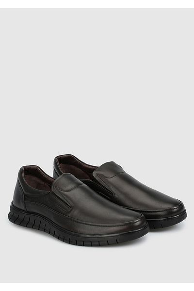 Eclipse Men's Brown Leather Shoes