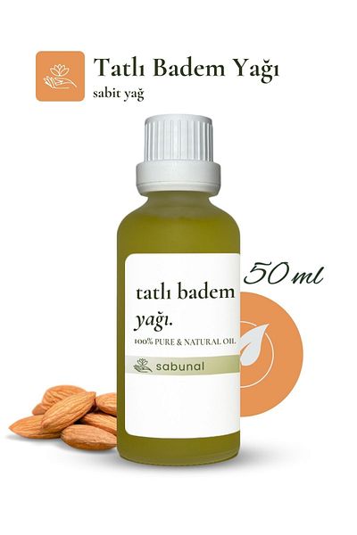 sabunal Sweet Almond Oil 50 ml - Skin and Hair Compatible Moisturizing Oil