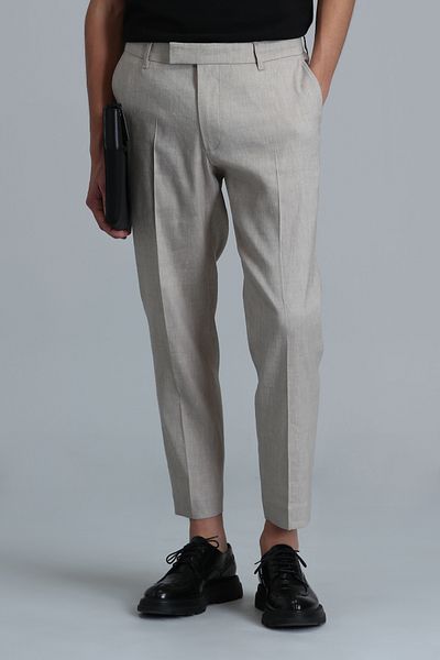 Lufian Tomas Smart Men's Beige Chino Pants - Comfrot Fit