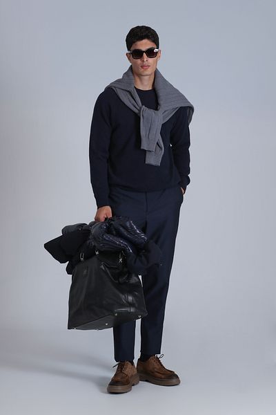 Lufian Ανδρικό πουλόβερ Moon Navy Blue