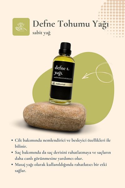 sabunal Bay Seed Oil 100 ml - Natural Hair and Skin Care Oil