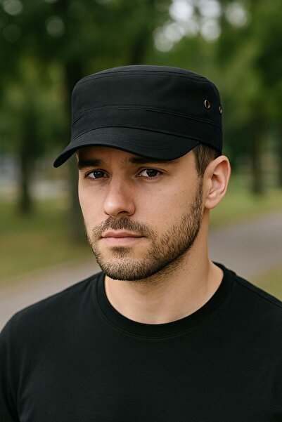 derikem Siyah Kastro Şapka Kasket Outdoor Castro Kep