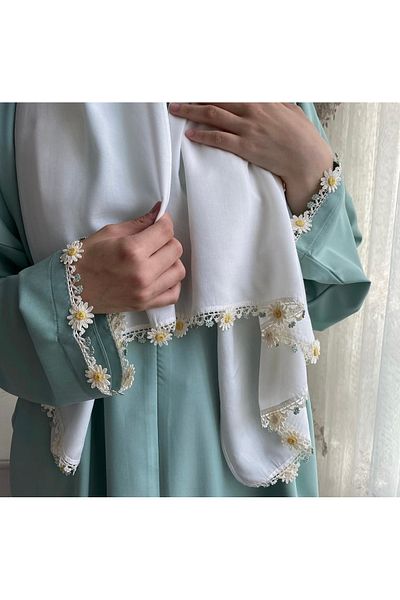 Nimet Abla Butik Hand Embroidered Prayer Robe Suit