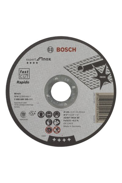 Bosch 125*1,0 mm Expert for Inox Rapido Düz