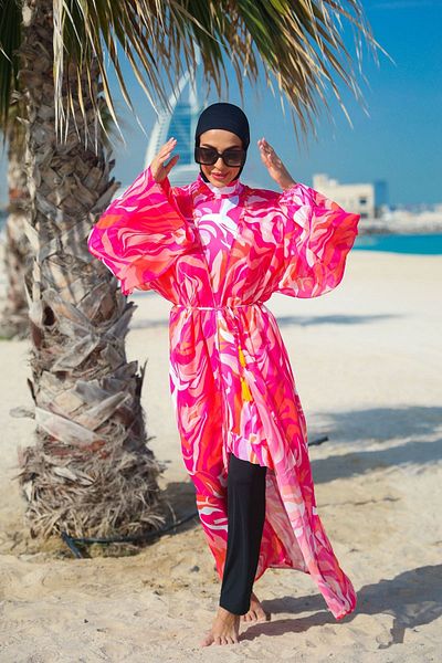 Neva Style Fuchsia Pareo Kaftan P2334F