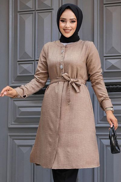 Neva Style - تونيك حجاب الجمل بأزرار 658c