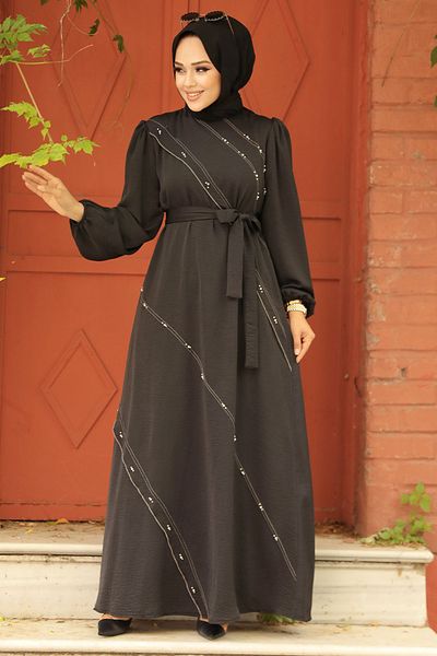 Neva Style Rochie neagră Hijab 342600 s