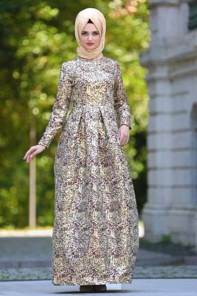 Neva Style Rochie de seara Hijab - Rochie de seara Hijab Jacquard Burgundy cu centura 24410br