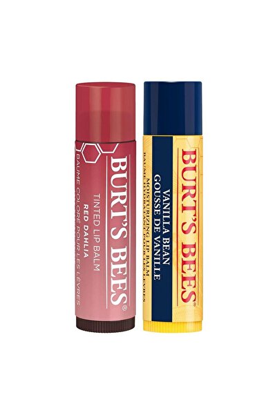 Burt's Bees كريم العناية بالشفاه الملون بالكرز - مرطب الشفاه الملون بالداليا ...