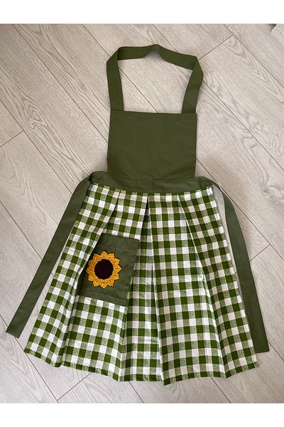 Parla Life Hand Knitted Motif Duck Linen Kitchen Apron (Liquid Proof)
