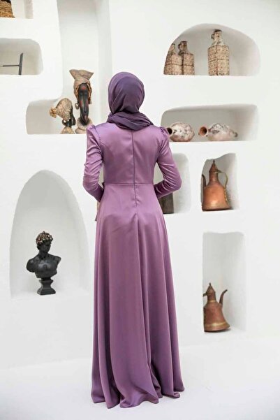 Neva Style Flounce Lilac Hijab Evening Dress 22431Lila