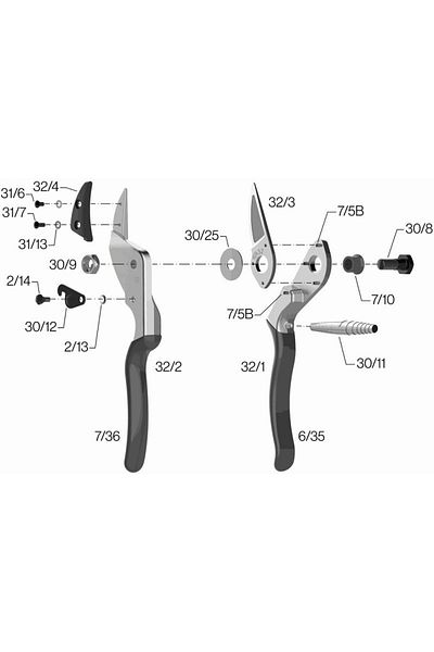Felco 27cm Pruning Scissors - Right and Left Anvil