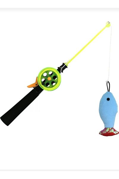 MRDIY Cat Toy Fishing Rod with Roller Bell
