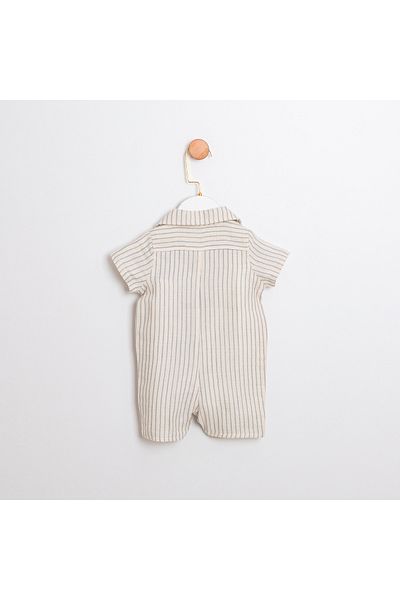 Mary&Joe Baby Boy Bryan Striped Jumpsuit with Hat