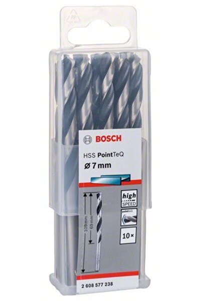 Bosch HSS PointTeQ Matkap Uç Metal 7x69x109mm 10 Parça