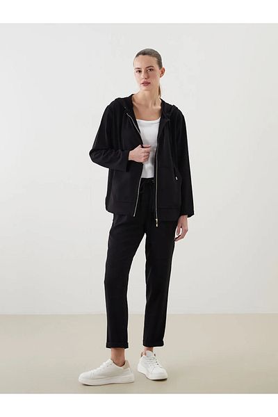 LC Waikiki Lcwaikiki Classic Black Women's Elastic Waist Pants