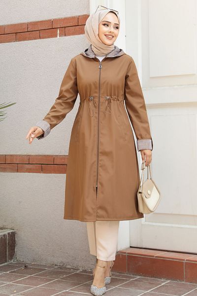 Neva Style Tan Hijab Cap - Zippered, Model 685Tb