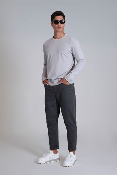 Lufian Helt Sports Men's Chino Pants Slim Fit Dark Gray