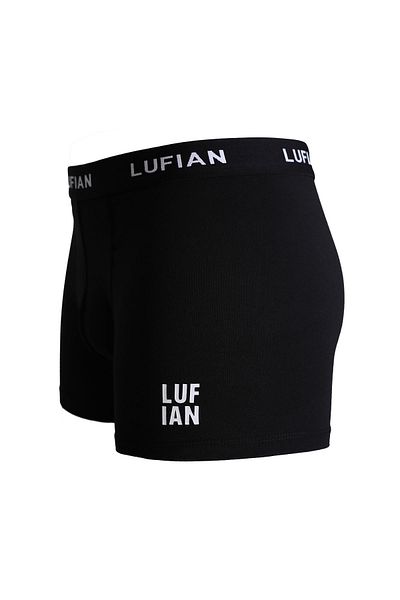 Lufian Men's Black Cotton Darcy Boxers