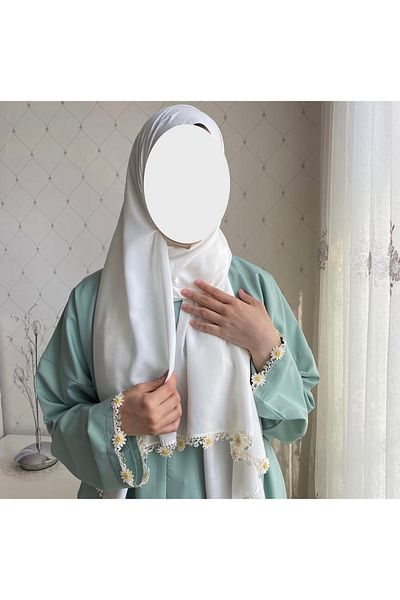Nimet Abla Butik Hand Embroidered Prayer Robe Suit
