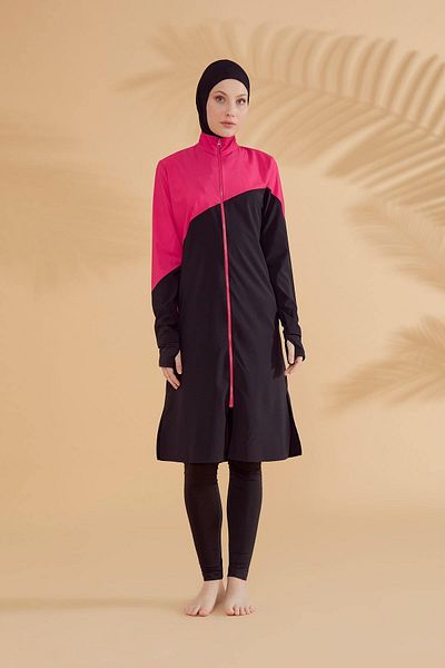 Neva Style Μαγιό Hijab Σειρά Fuchsia H2O Swimmer M2316-1F