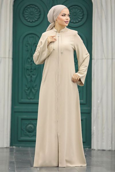 Neva Style فيرايز حجاب بيج بسحاب 20030بيج