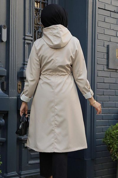 Neva Style Trenci Hijab Bej - Cu Fermoar, Model 69721BEJ