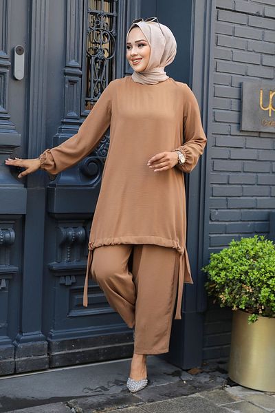 Neva Style طقم حجاب الجمل المزدوج - 65876C