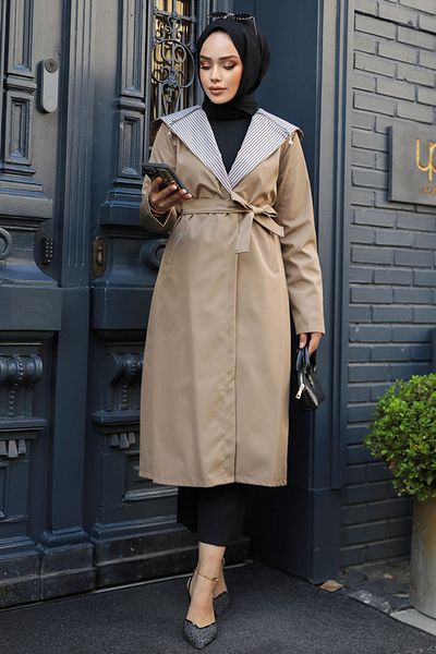 Neva Style Mink Hijab Cap 689V - Belted