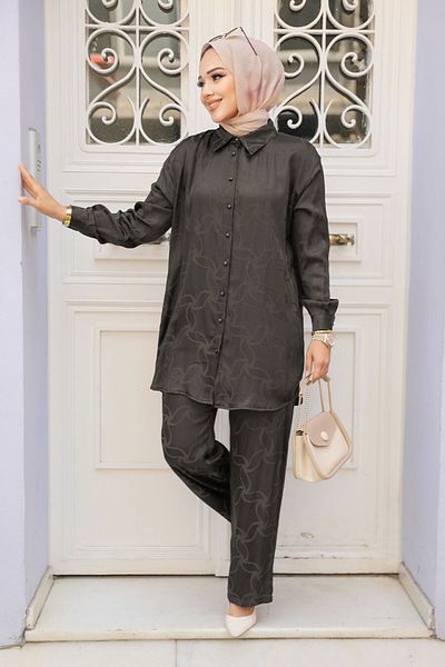 Neva Style Set de două muselină cu model negru - 12504S
