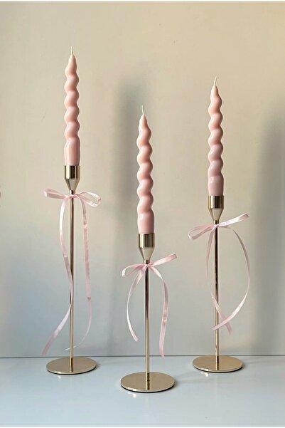 Evremly Home Fransız Burgu Şamdan Mum (3 adet)