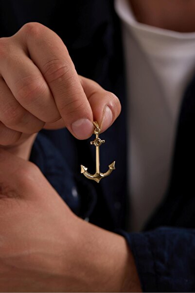 Tufanlar Kuyumculuk 14 Ayar Çapa Erkek Altın Kolye Ucu