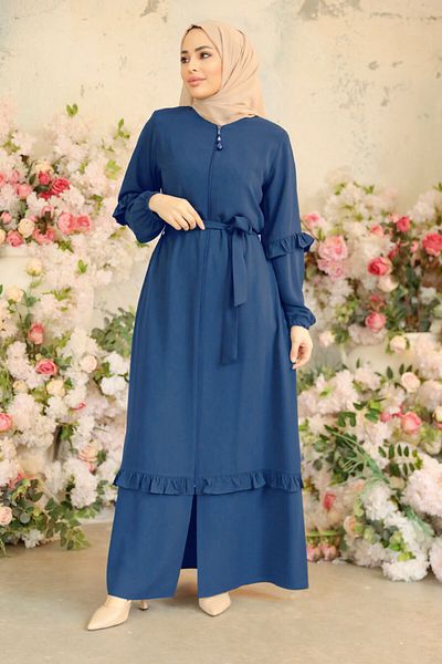 Neva Style Ζώνη Indigo Blue Hijab Ferace 45278IM