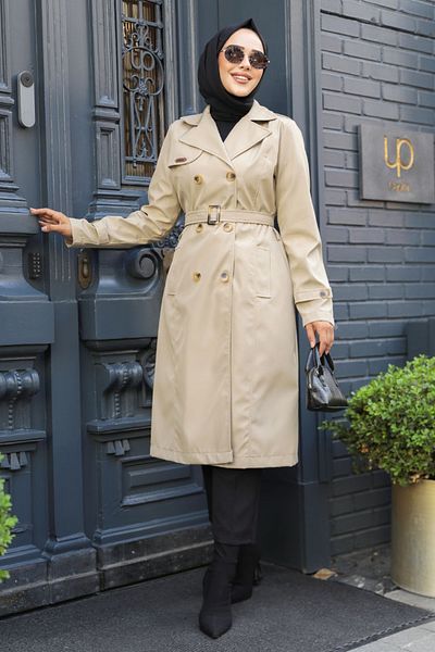 Neva Style Trenci Hijab Bej - Curea, Model 60500BEJ