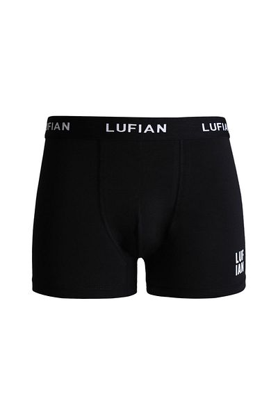 Lufian Men's Black Cotton Darcy Boxers