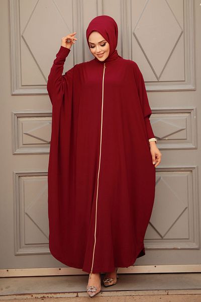 Neva Style - Hijab Burgundy Ferace 1772br