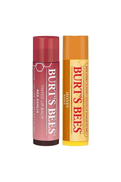 Burt's Bees كريم العناية بالشفاه الملون بالكرز - مرطب الشفاه الملون بالداليا ...