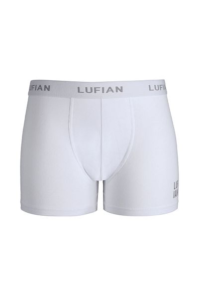 Lufian White Darcy Men's Cotton Boxers