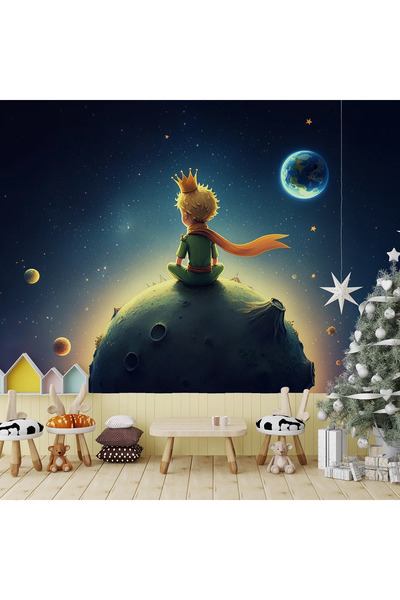 dreamwall Gezegen Temalı Duvar Kumaşı -Isı ve Ses Yalıtımlı