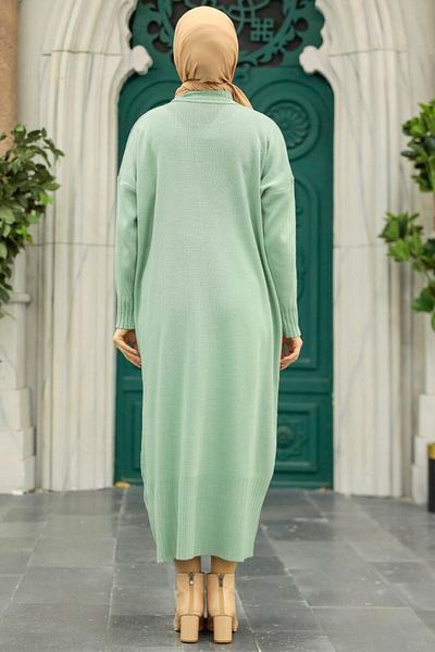Neva Style Πλεκτό Φόρεμα Mint Hijab 3409mint