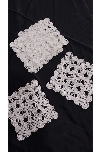 Papatyam 6Pcs Lace Handwork Crochet / Vintage / Dowry / Cotton Rope