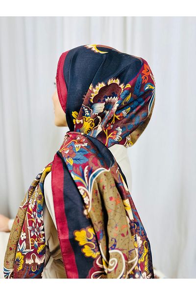 kubbe Floral Pattern Soft Cotton Shawl - Capture a Peaceful and Stylish Style with Retro Ethnic Pattern