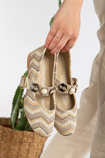 PLN SHOES حذاء نسائي مسطح يومي مريح ونعل مريح ومفصل بإبزيم راقصة الباليه وخفي...