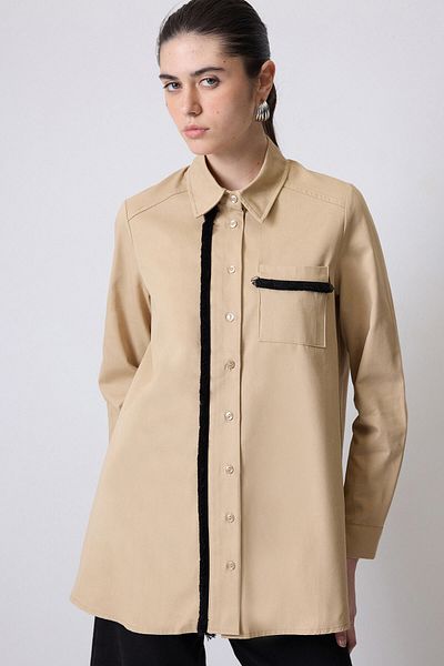 Touché Privé Gabardine Shirt with Stripes