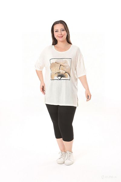 KSV Collection Viscose Fabric Printed Large Size Tunic T-Shirt