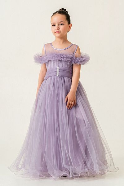 happyTekstil Girl's Tulle Evening Dress - Lilac