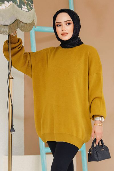 Neva Style سترة حجاب خضراء زيتية 17201yy
