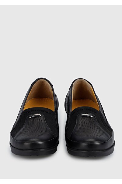 Eclipse Siyah Deri Kadın Ayakkabı