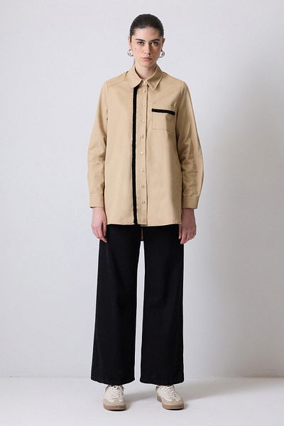 Touché Privé Gabardine Shirt with Stripes